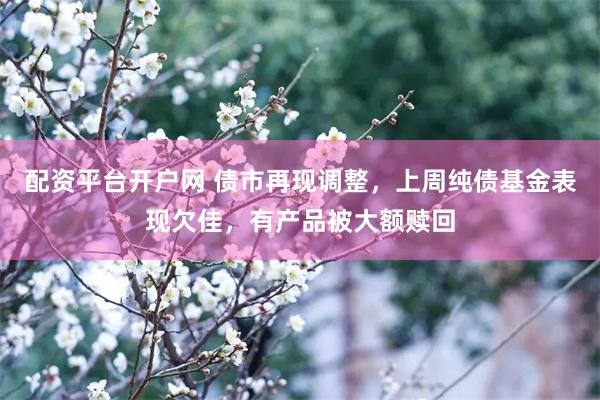 配资平台开户网 债市再现调整，上周纯债基金表现欠佳，有产品被大额赎回