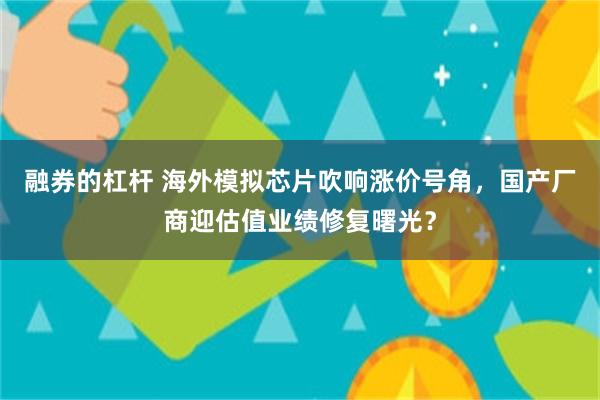 融券的杠杆 海外模拟芯片吹响涨价号角，国产厂商迎估值业绩修复曙光？